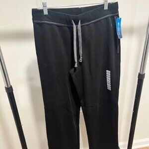 Modern Comfort Black Sweatpants with Gray Drawstrings